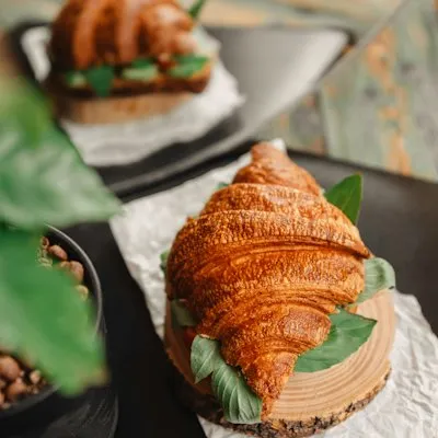 Butter croissant in an Instagram feed post