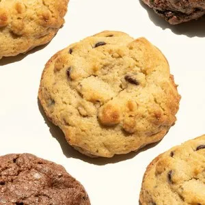 Chocolate chip cookie on a café website menu